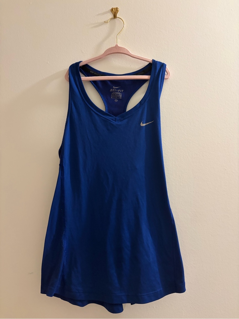 Nike Women's Blue Dri-FIT Racerback Muscle Tank